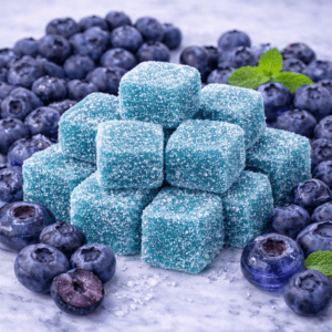 Clearance Blueberry Candy Hybrid 250mg pc Square Gummy - ONLINE ONLY